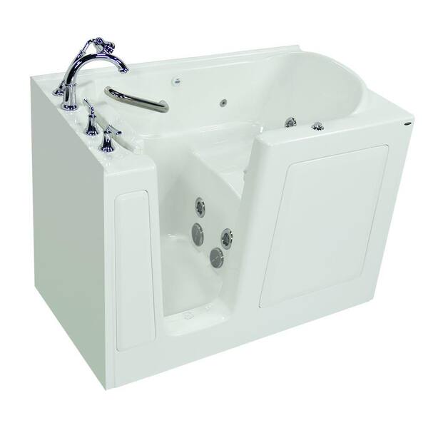 American Standard Exclusive Series 51 in. x 31 in. Left Hand Walk-In Whirlpool Tub with Quick Drain in White