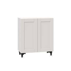 Shaker Assembled 30x34.5x14 in. Shallow Base Cabinet in Vanilla White