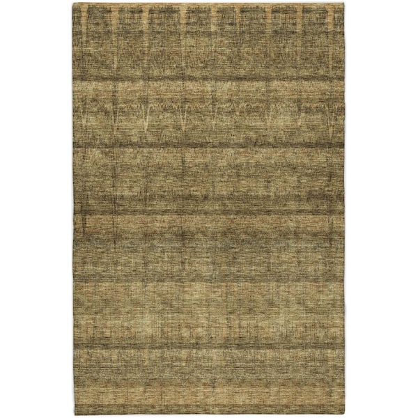 Dream Shag Premium Machine Washable Abstract ADS629 Brown 9 ft. x 12 ft. Area Rug