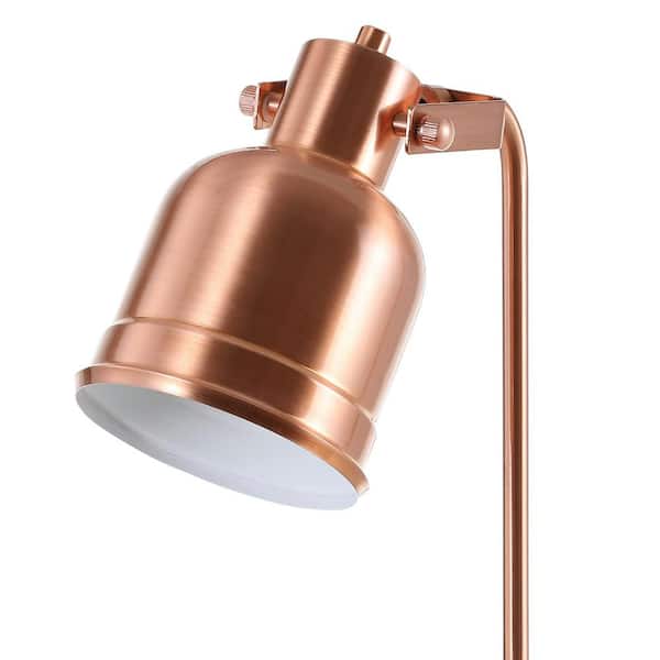 Vintage 12.5” Copper Colored Metal Electric Lantern Desk Lamp Novelty Light