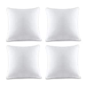 A1HC Hypoallergenic Extra Filled Down Alternative 18 in. x 18 in. Throw Pillow Insert (Set of 4)