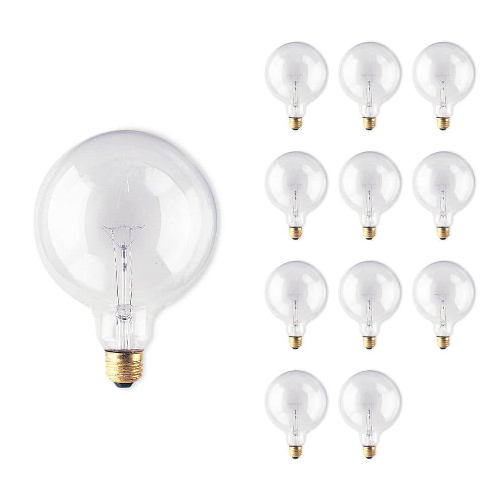 60-Watt Warm White Light G40 (E26) Medium Screw Base Dimmable Clear Incande