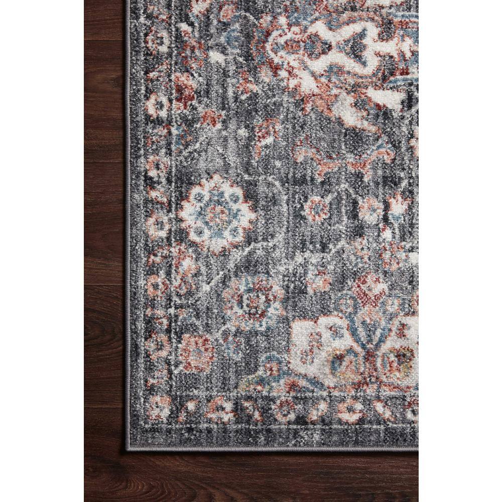 Cassandra Charcoal & Rust Vintage-Inspired Area Rug 5'3" x 7'9"
