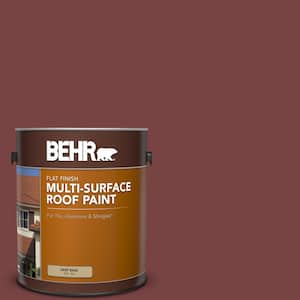 1 gal. #PFC-04 Tile Red Flat Multi-Surface Exterior Roof Paint