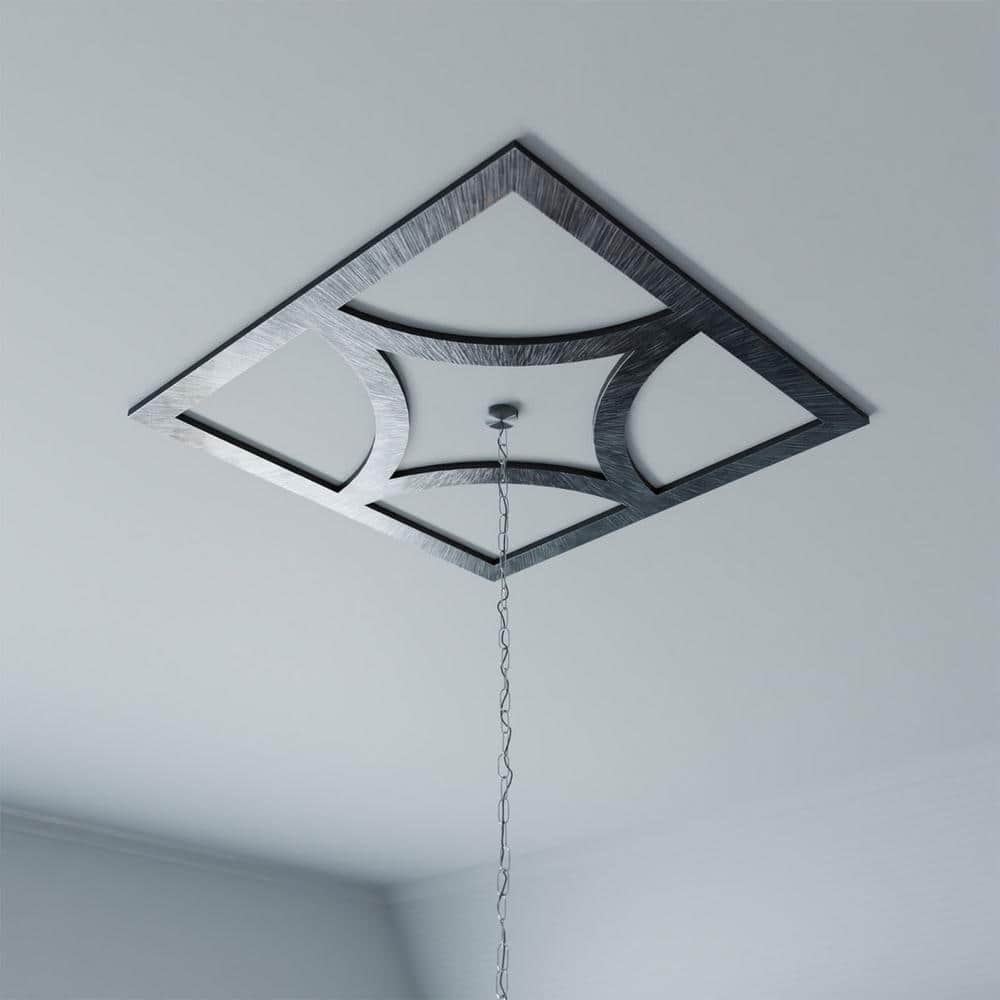 18" Antiqued Silver PVC Pierced Ceiling Medallion