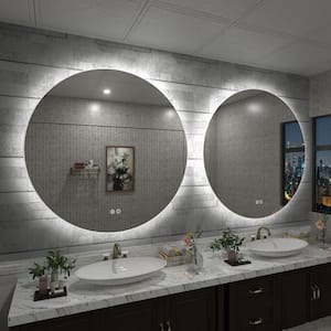 36 in. W x 36 in. H Round Frameless Super Bright LED Backlited Anti-Fog Wall Bathroom Vanity Mirror