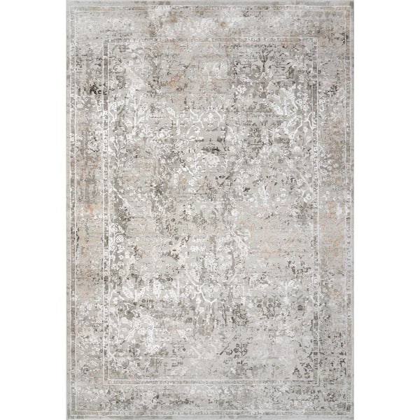 Renaissance Ivory/Grey/Rust 2 ft. 2 in. X 7 ft. 7 in. Oriental Indoor/Outdoor Area Rug