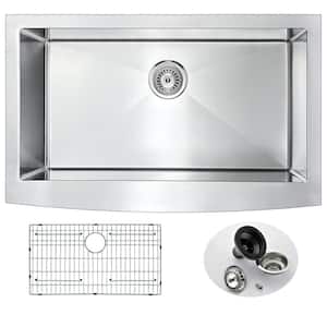 ELYSIAN Series Farmhouse Stainless Steel 36 in. 0-Hole Single Bowl Kitchen Sink