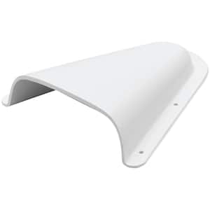 Clam Shell Vent-White 5-3/4 in. x 7-1/4 in. D x 1-1/2 in. H