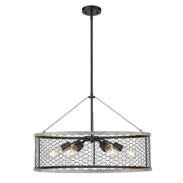 chicken wire square shade ceiling light