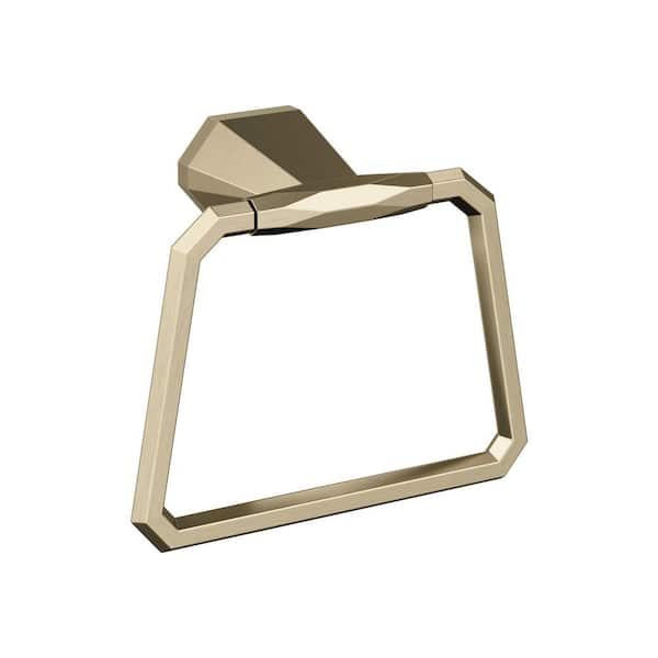 Amerock St. Vincent 5-9/16 in. (141 mm) L Towel Ring in Golden Champagne