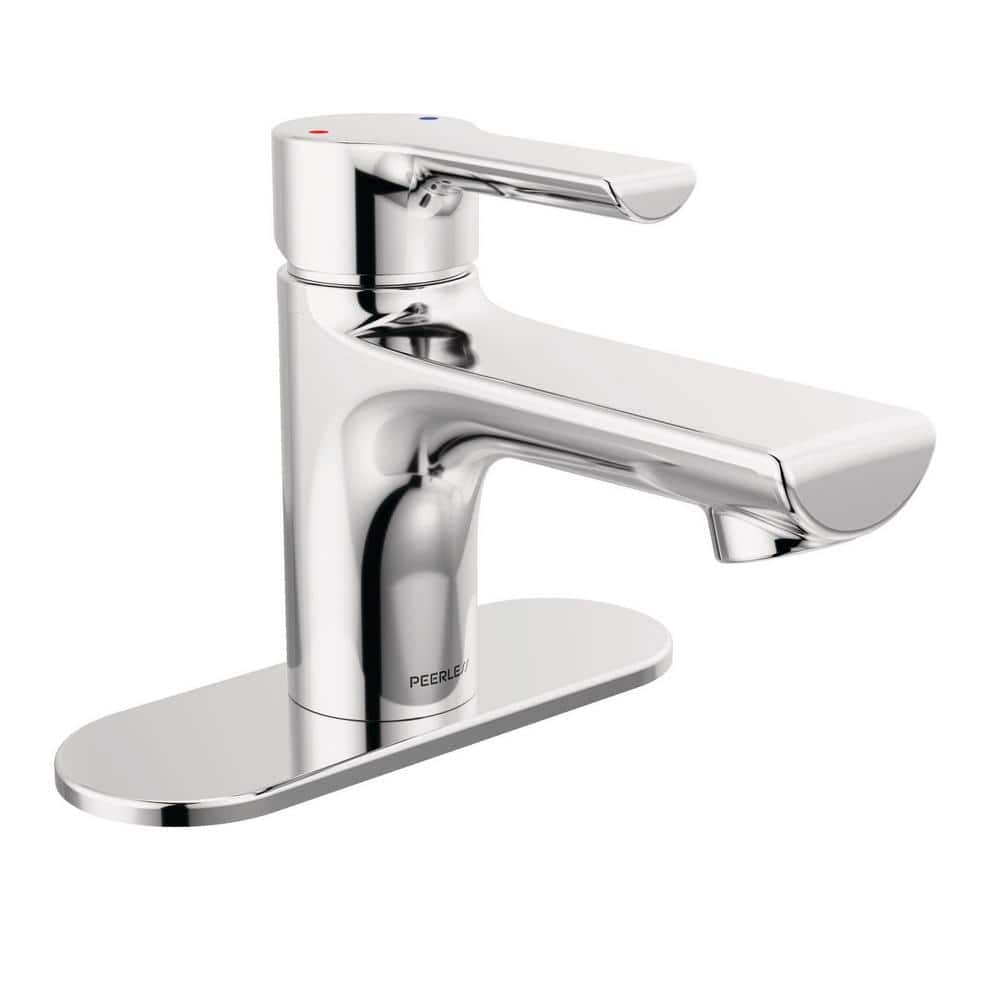 Chrome Single-Handle Cylindrical Bathroom Faucet