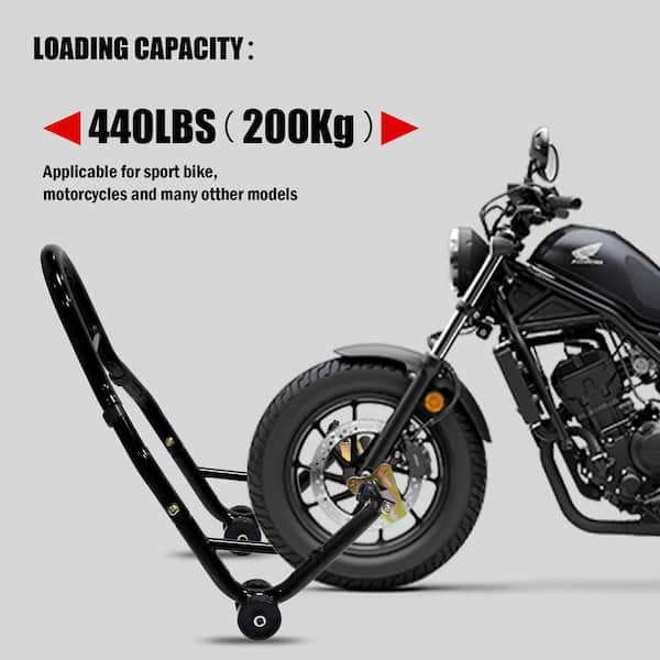 Set of 2 900lbs Motorcycle Front Rear Stand Lift Swingarm Spool Paddock