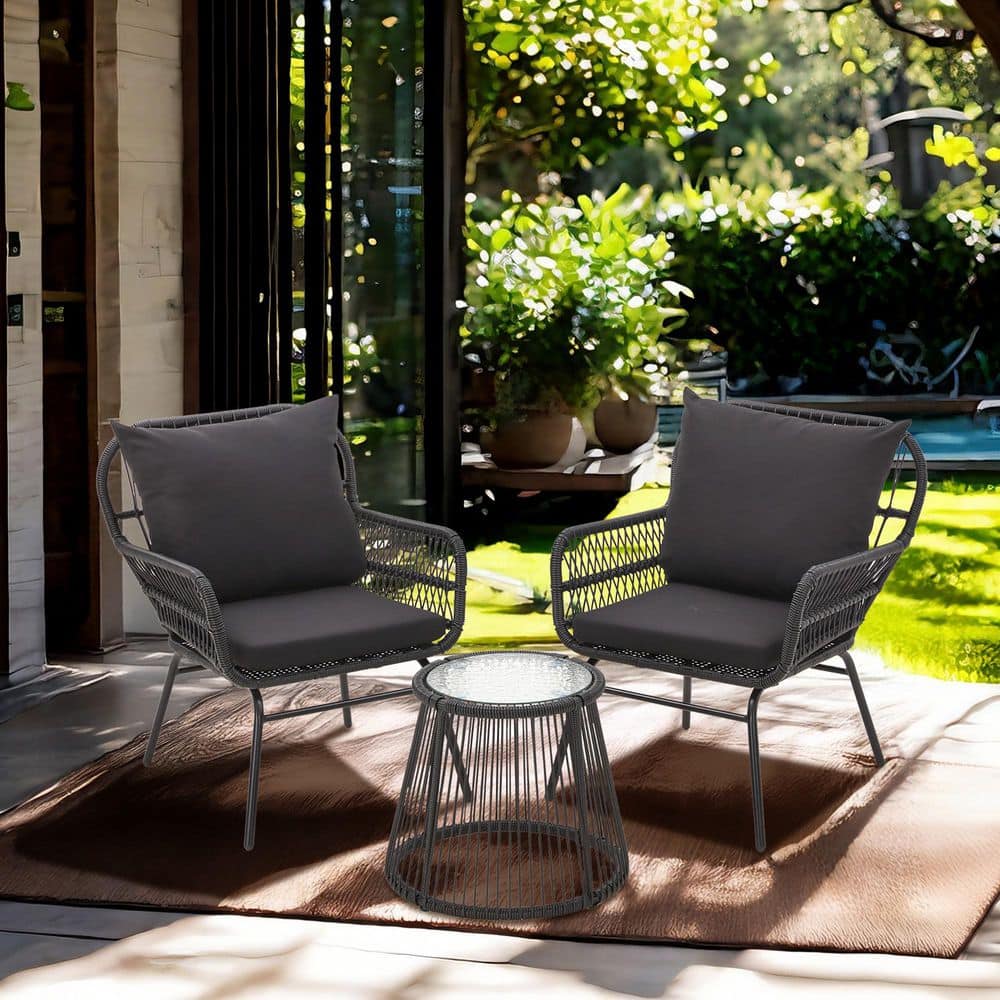 Cushions Garden Bistro Set Metal Amazon Piece Patio Furniture