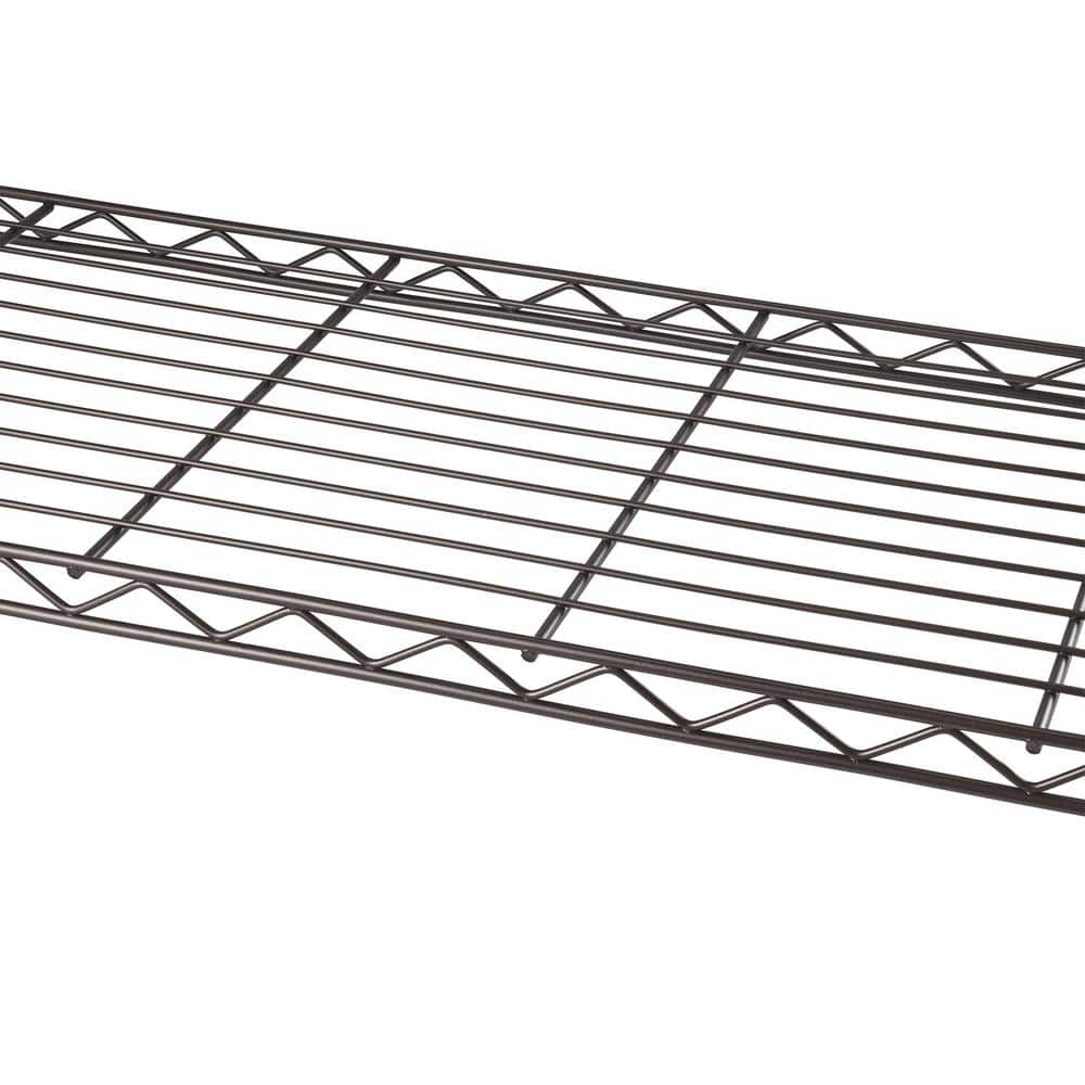 Industrial Black 4-Tier Adjustable Steel Wire Shelving Unit