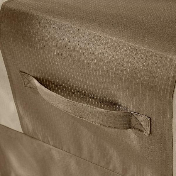 35.25 in. L x 35.25 in. W x 18 in. H Beige Patio Square Fire Pit Cover