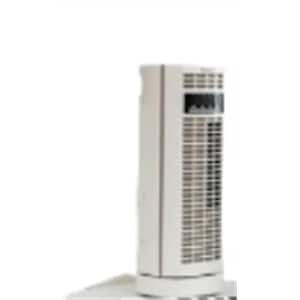 14 in. 3 Speed Mini Oscillating Tower Fan in White with Timer