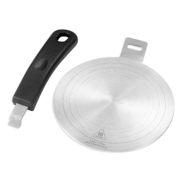 Stainless Steel Heat Diffuser Plate Detachable Handle for Induction Gas Glass Stove Moka Pot Espresso Adapter