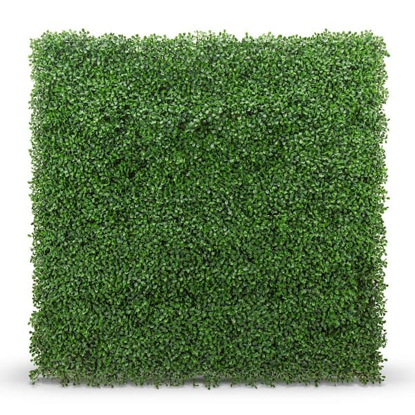 NATURAE DECOR Boxwood 20  in. X 20  in. Artificial Foliage Hedges Panel 4 Pieces