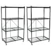 LISSIMO 33.7in. H x 34in. W x 18in. D Garage Shelving 3 Tier Metal Garage  Storage Shelves Adjustable Shelves for Garage Basement RDBZW2022114B - The  Home Depot