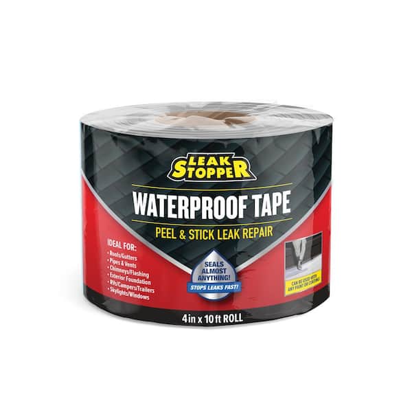 Leak Stopper Rubber Flexx 4 in. x 10 ft. Waterproof Roofing Tape Barrier