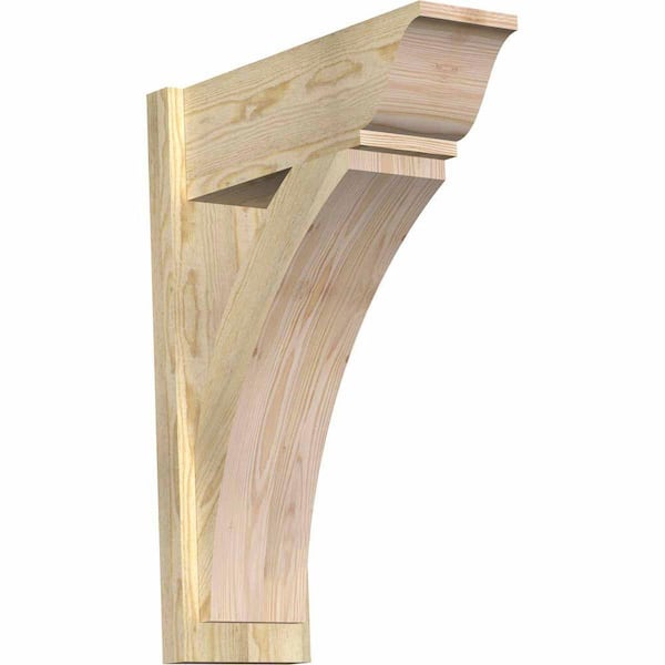 Ekena Millwork 8 in. x 30 in. x 22 in. Thorton Traditional Rough Sawn Douglas Fir Outlooker