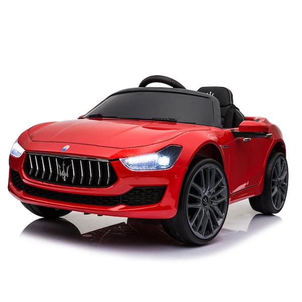White Maserati License 12V Rechargeable kids Ride On Car With MP3 Remote 
