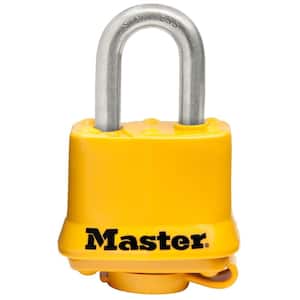 Outdoor Padlock with Key, Stainless Steel Shackle, 1-9/16 in. Wide