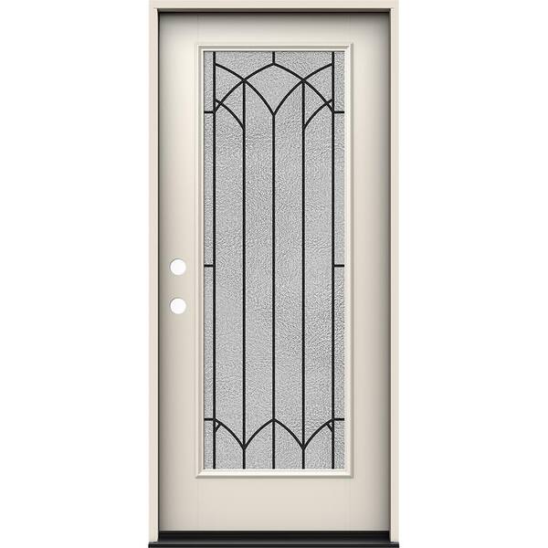 JELD-WEN 36 In. X 80 In. Right-Hand Full Lite Montclair Decorative ...