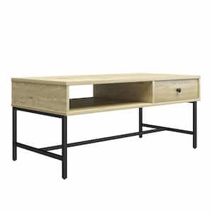 Cass, 20 in. Linseed Oak, Rectangle Wood Top Coffee Table