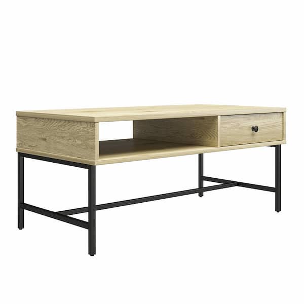 Ameriwood Home Cass, 20 in. Linseed Oak, Rectangle Wood Top Coffee Table