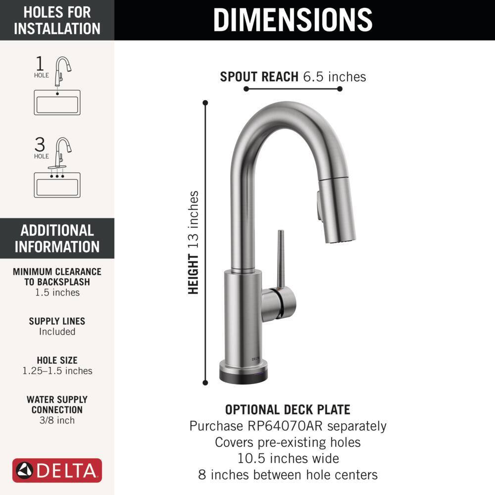 Stainless Steel Modern Pull-Down Kitchen Faucet with Touch Technology