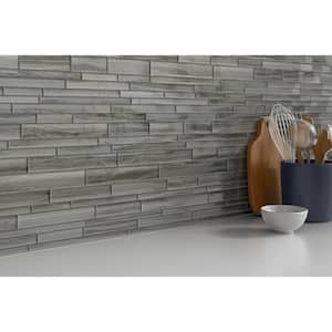 Zen Peace 5.91 in. x 23.54 in. x 6mm Glass Mesh-Mounted Mosaic Tile (0.97 sq. ft.)