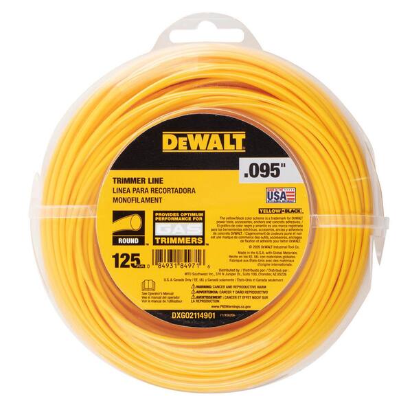 DEWALT Original Equipment Trimmer Line 0.095 in. x 125 ft. Trimmer Line for 2-Stroke Gas String Trimmers