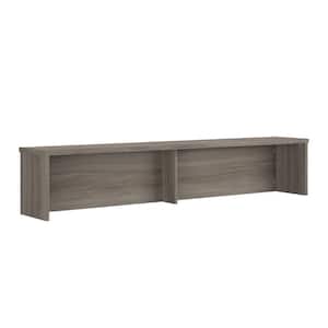 Affirm Hudson Elm Medium Wood Color Reception Desk Station Hutch with Melamine Top