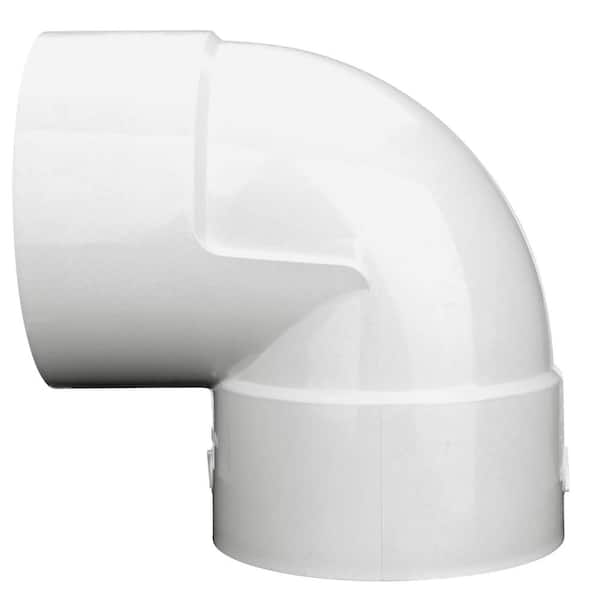 PVC S&D 90° Elbow, 6 in. Hub X Hub