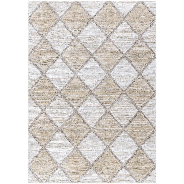 Livabliss Delight Shag Brown Global 5 ft. x 7 ft. Indoor Area Rug