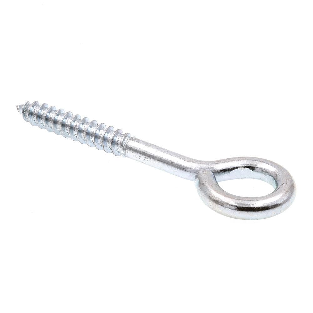 3/8 in x 4-1/2 in Zinc Plated Steel Eye Lag Thread Screws (10-Pack)