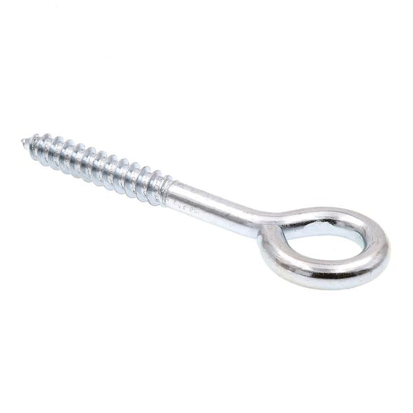 3/8 in. x 4-7/8 in. Zinc Plated Steel Round Bend Screw Hooks (10-Pack)