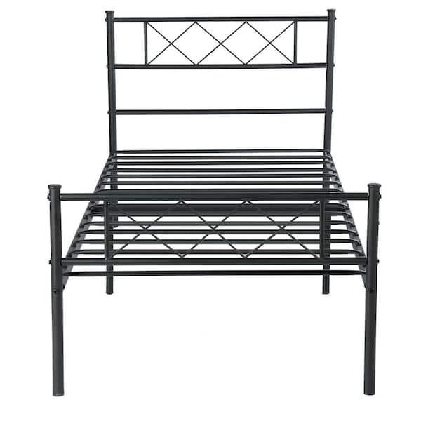 Unbranded Black Color Twin size Single Metal Bed Frame for Adult and Children