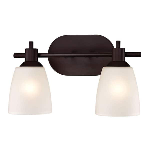 Titan Lighting Jackson 2-Light Oil-Rubbed Bronze Bath Bar Light