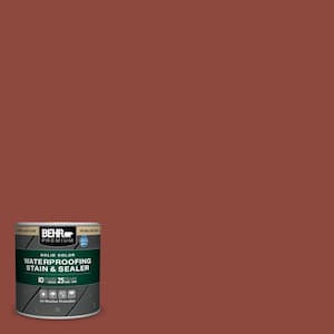 8 oz. #PFC-10 Deep Terra Cotta Solid Color Waterproofing Exterior Wood Stain and Sealer Sample