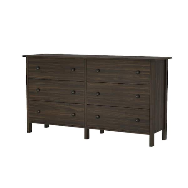 Furniture of America Kerani 6-Drawer Wenge Dresser (29.13 in. H x 52.56 in. W x 15.75 in. D)