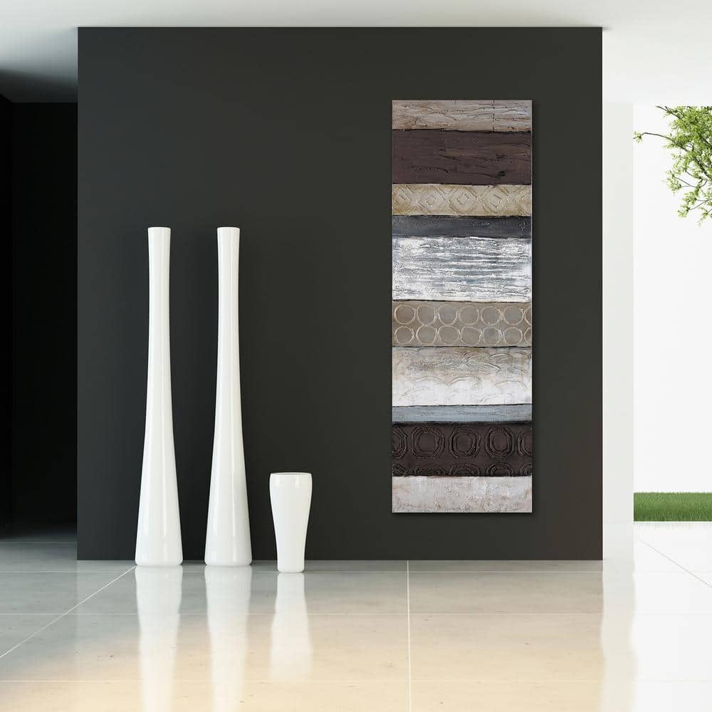 "20 in. x 60 in. ""Fluid"" by Martin Edwards Textured Metallic Hand Painted Wall Art" price history on PriceWatchPro