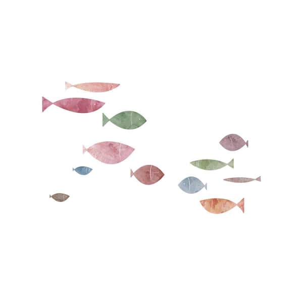 Unbranded Sunset Large School of Fish Vinyl Wall Stickers