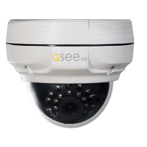 Q-SEE Wired 1080p Indoor/Outdoor IP Dome Camera with Fixed Lens and 80 ft. Night Vision