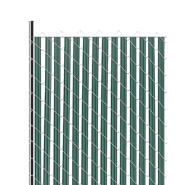 Bottom Locking Privacy Slats Single 44.5 in. x 1.25 in. -Wall Vertical Bottom-Locking Slats composite  HDPE Green