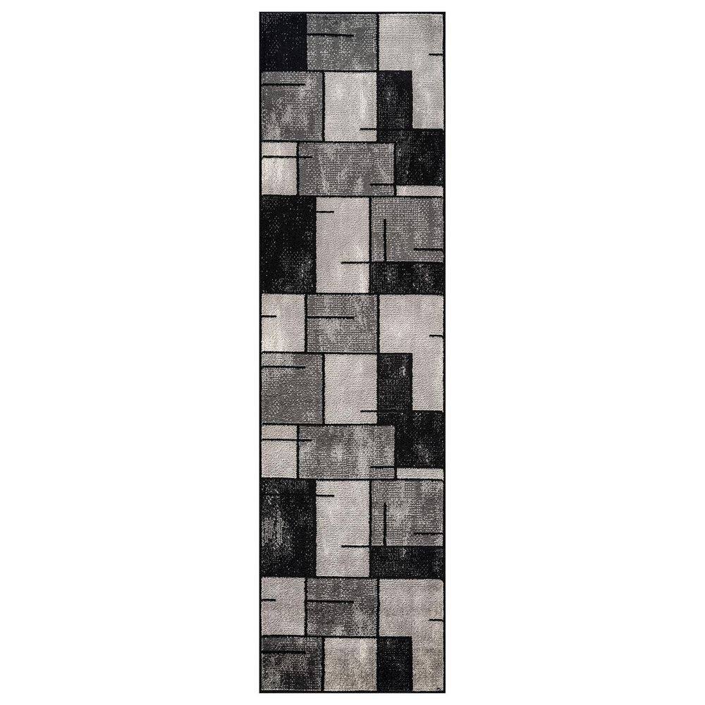 Modern Linear Runner Rug for Living Room, Bedroom, or Entryway 2 ft. x 12 ft. Black price history on PriceWatchPro