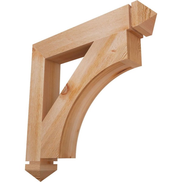 Ekena Millwork 4 in. x 26 in. x 26 in. Western Red Cedar Westlake Arts and Crafts Rough Sawn