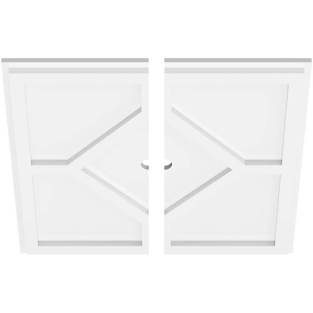 Embry 18" White PVC Contemporary Ceiling Medallion